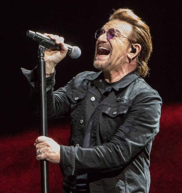 Bono sings